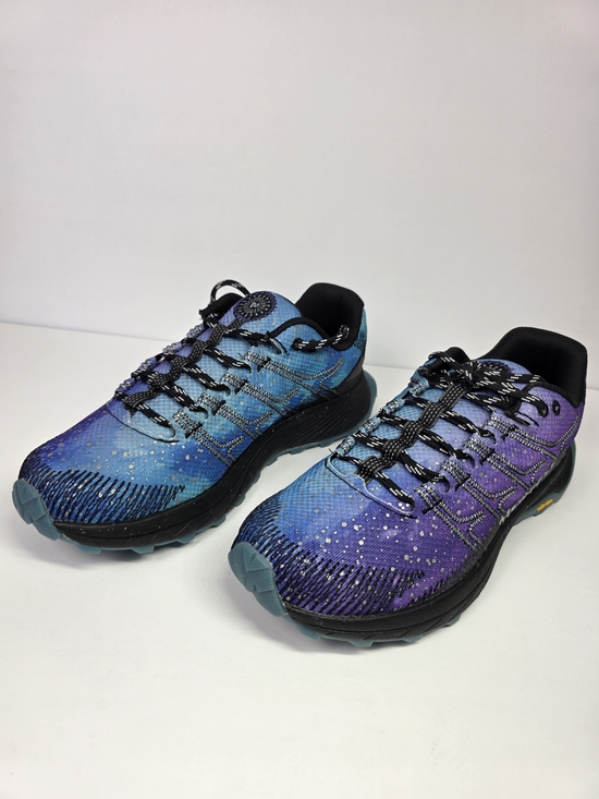 Merrell Shoes - Merrell Moab Flight Galactic Float Pro Hiking Shoes Purple & Blue